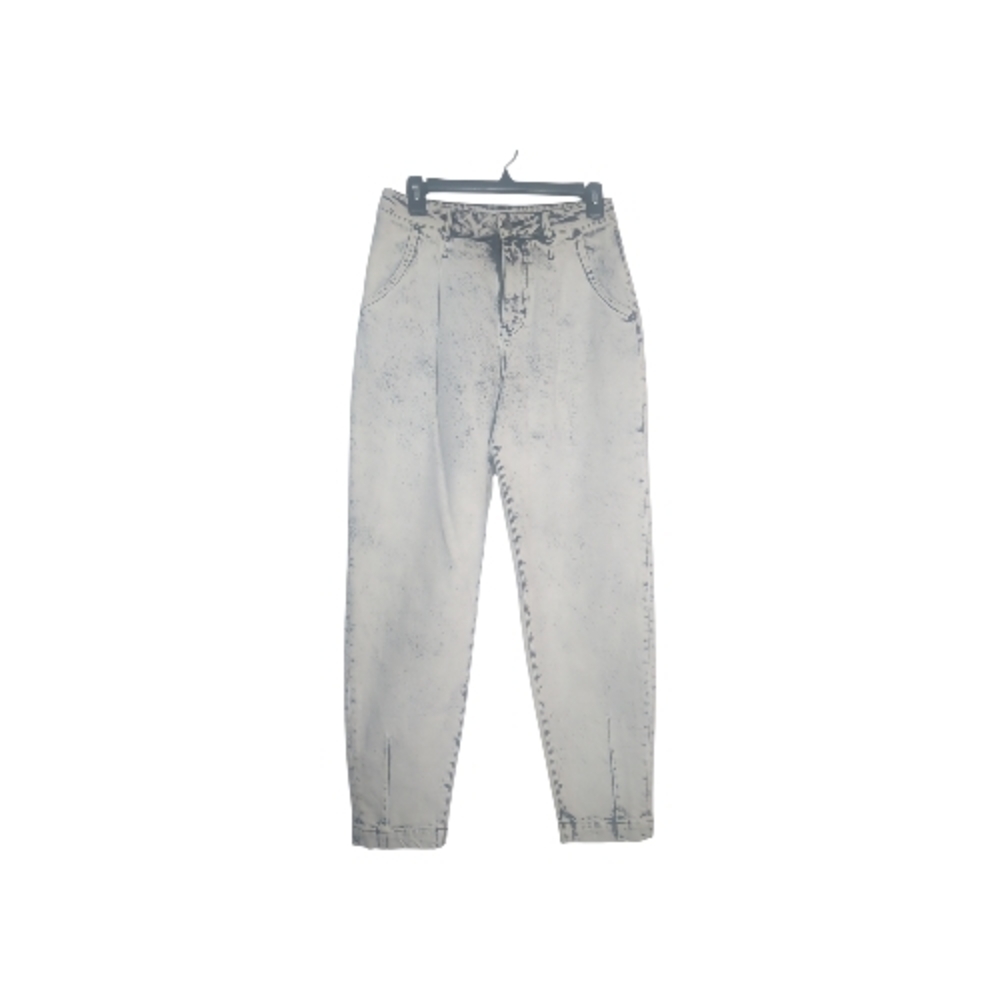 Something Navy Acid Wash Barrel Leg Relaxed Fit Size 6 Denim Jeans Retro 80's